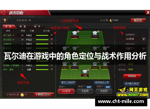 瓦尔迪在游戏中的角色定位与战术作用分析